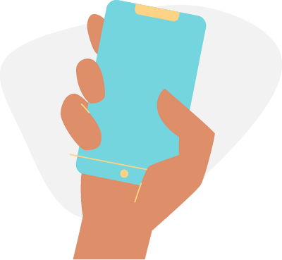 Image - a hand holding a smartphone.